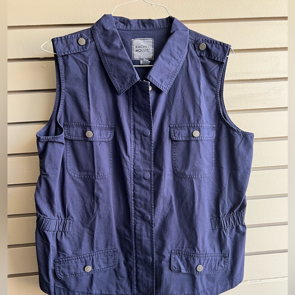 Rachel Hollis Womens Vest. Size Large. Color  Blue. New!